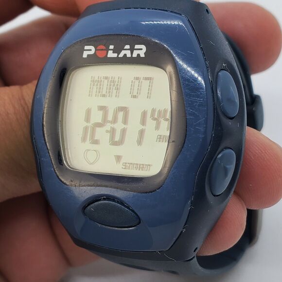 POLAR Trainer Men's Watch BG-750/T776J Blue 40MM Large Case New Battery - Picture 2 of 10